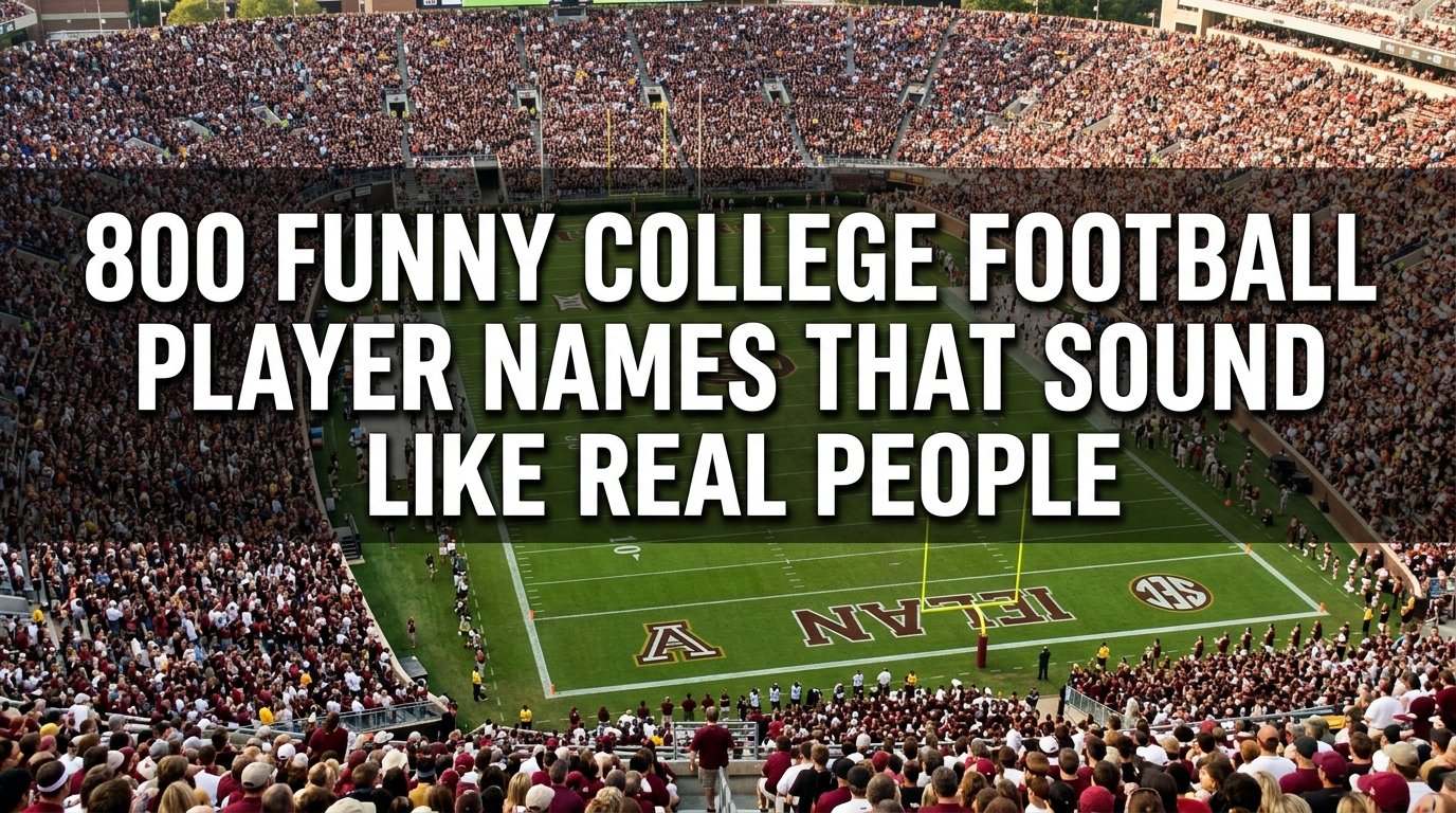 800 Funny College Football Player Names That Sound Like Real People 