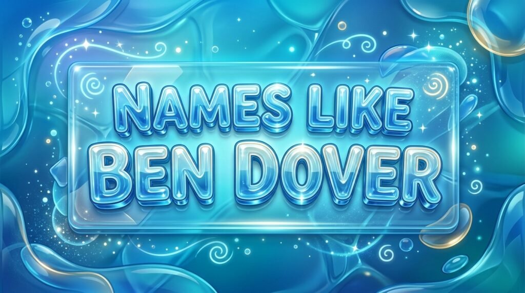 Names like Ben Dover