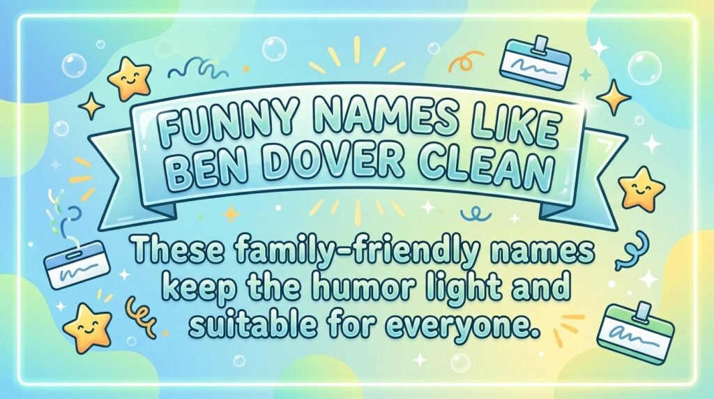  Funny names like Ben Dover clean