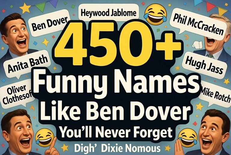 450+ funny Names like Ben Dover You’ll Never Forget