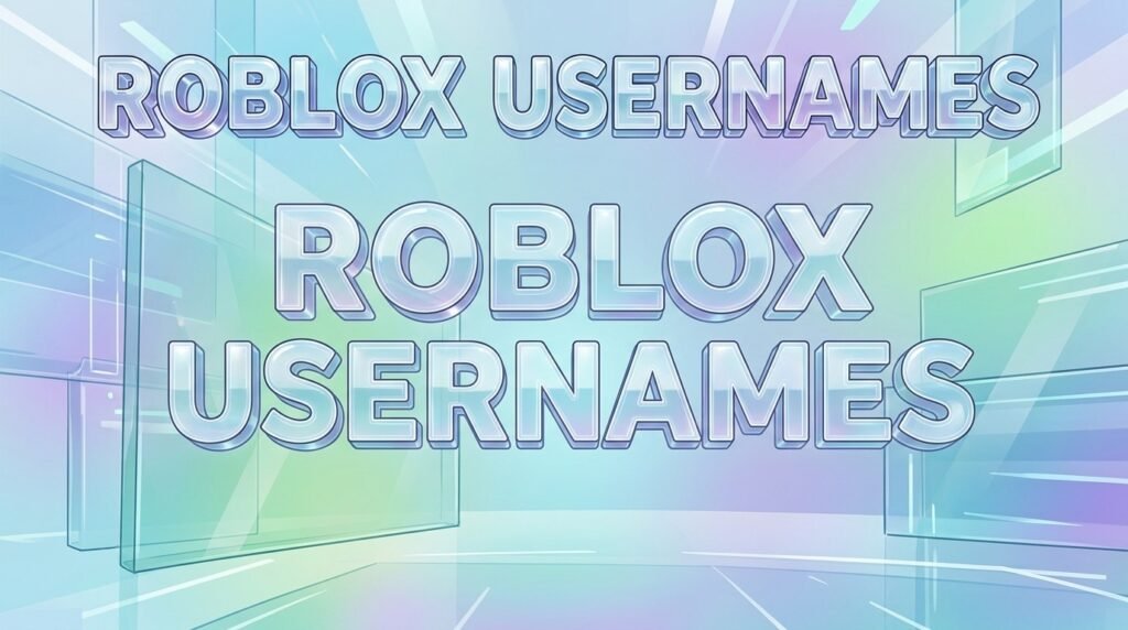 Roblox usernames