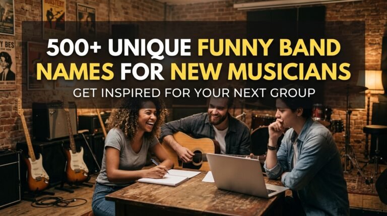 500+ Unique Funny Band Names for New Musicians
