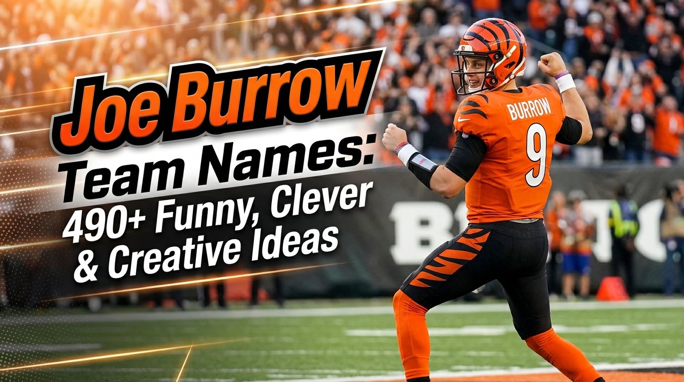 Joe Burrow Fantasy Team Names: 490+ Funny, Clever & Creative Ideas