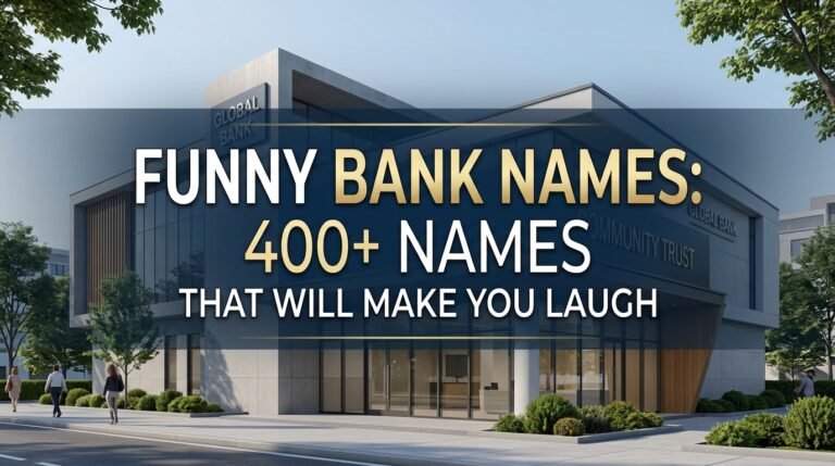 Funny Bank Names: 400+ names That Will Make You Laugh