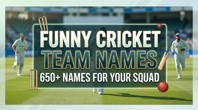 Funny cricket Team Names: 650+ Names for Your Squad