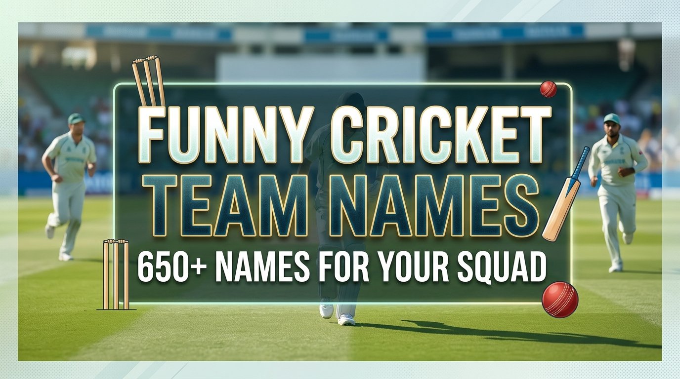 Funny cricket Team Names: 650+ Names for Your Squad