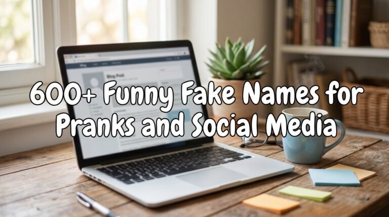 600+ Funny Fake Names for Pranks and Social Media