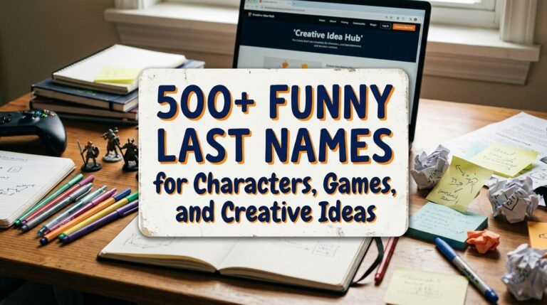 500+ Funny Last Names for Characters, Games, and Creative Ideas