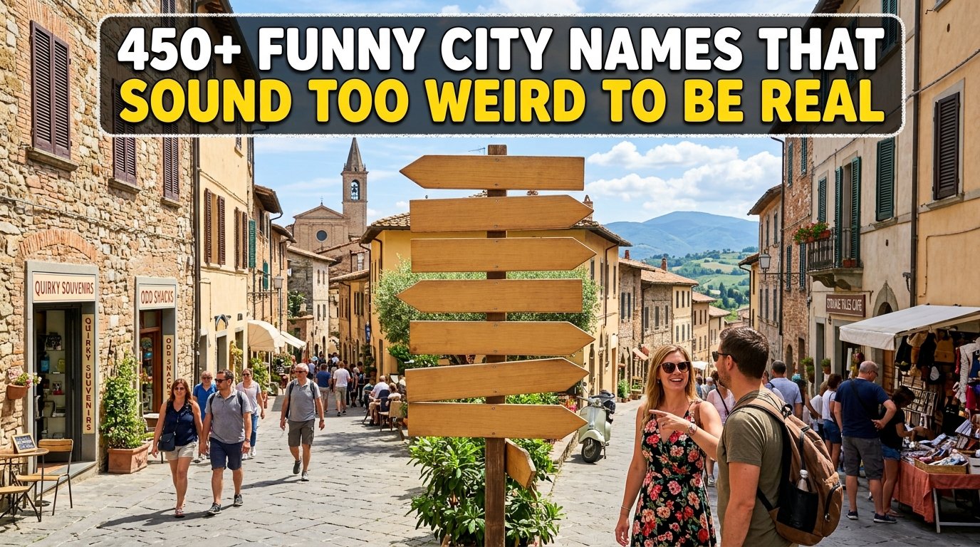 450+ Funny City Names That Sound Too Weird to Be Real