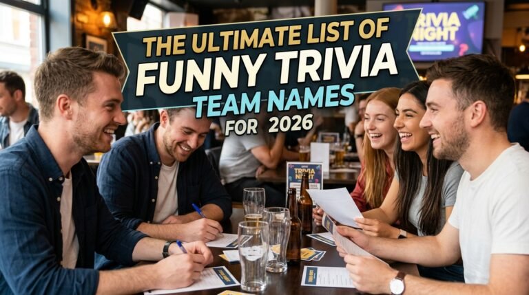 The Ultimate List of Funny Trivia Team Names for 2026