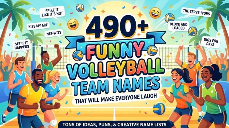 490+ Funny Volleyball Team Names That Will Make you Laugh