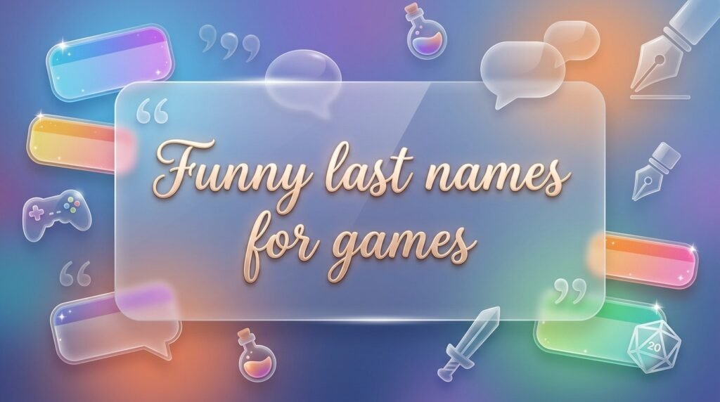 Funny last names for games