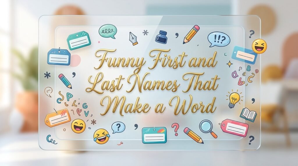 Funny first and last names that make a word
