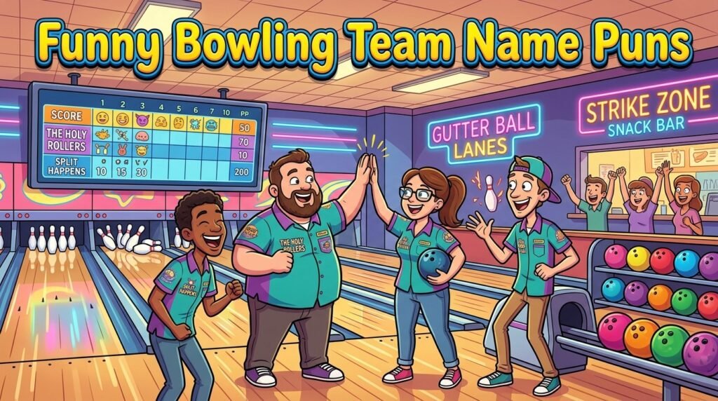 Funny bowling team names puns