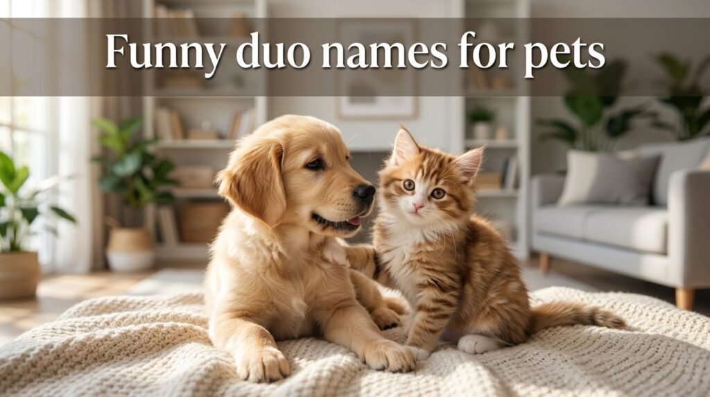 Funny duo names for pets