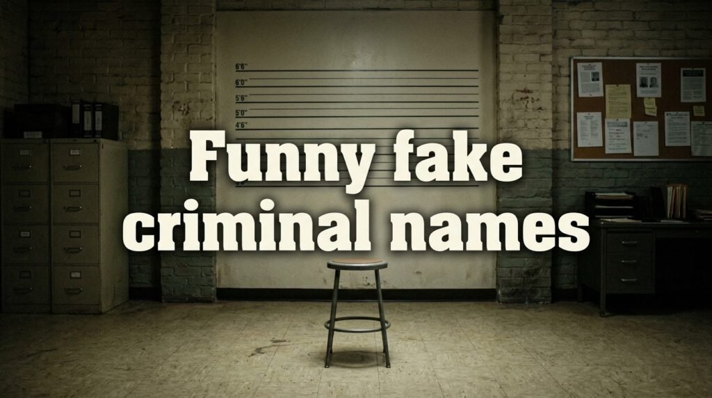 Funny fake criminal names