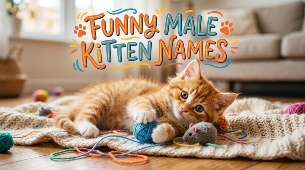 1. Funny male kitten names