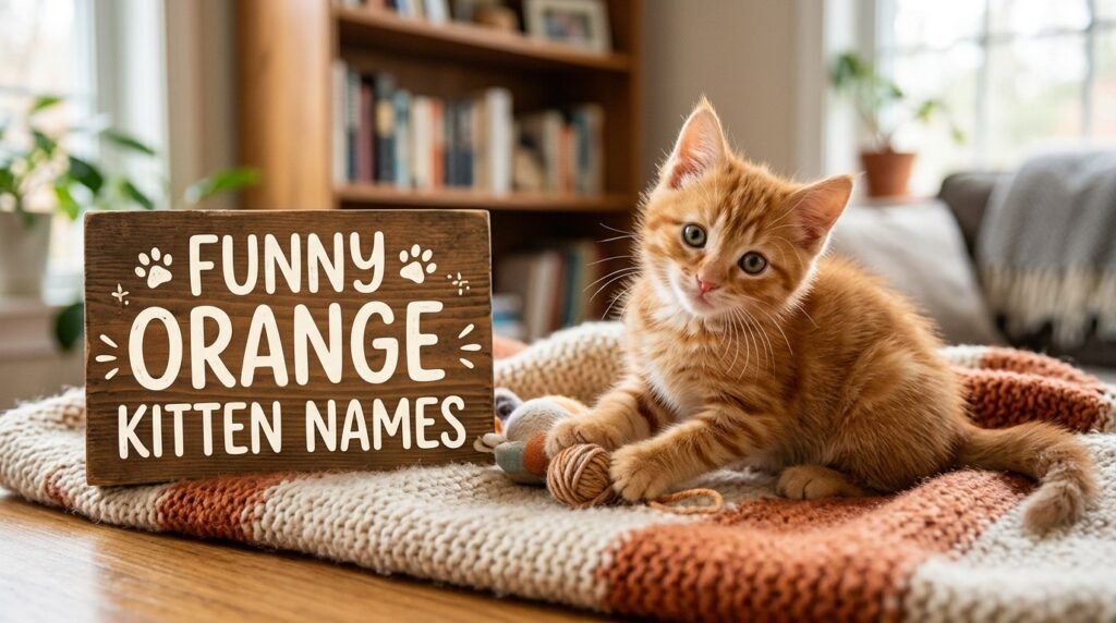 5. Funny orange kitten names