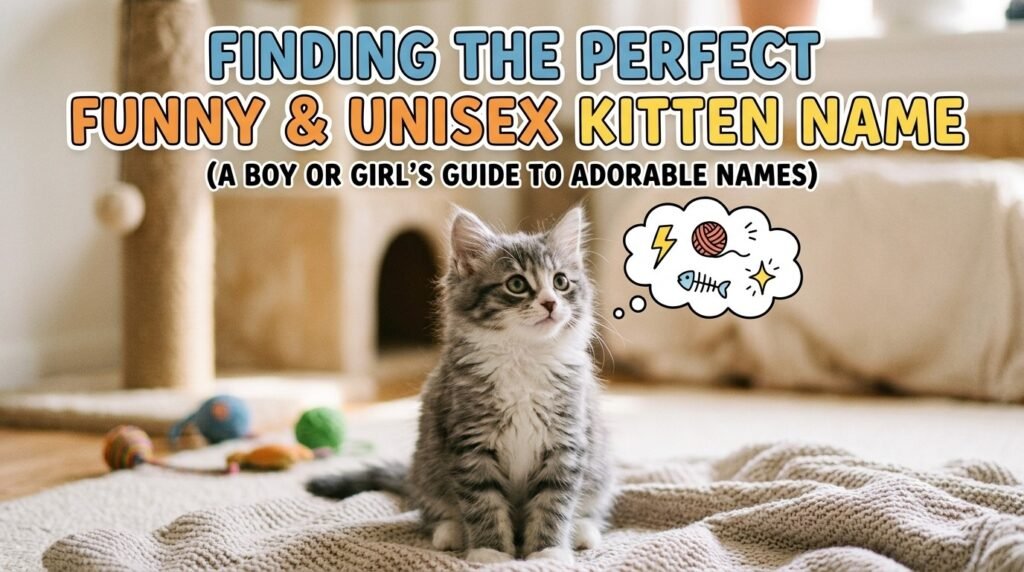 9. Funny unisex kitten names