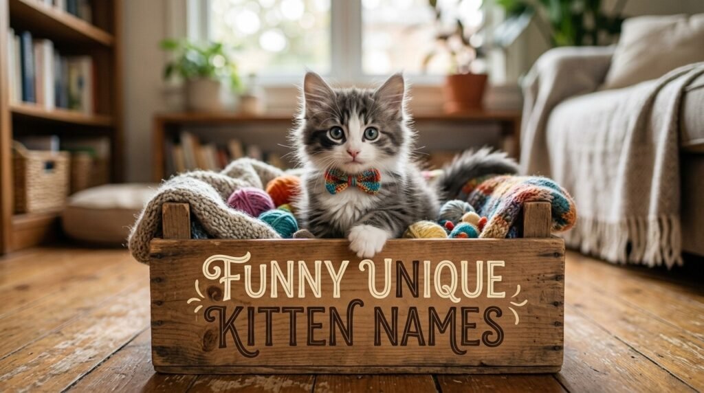 11. Funny unique kitten names