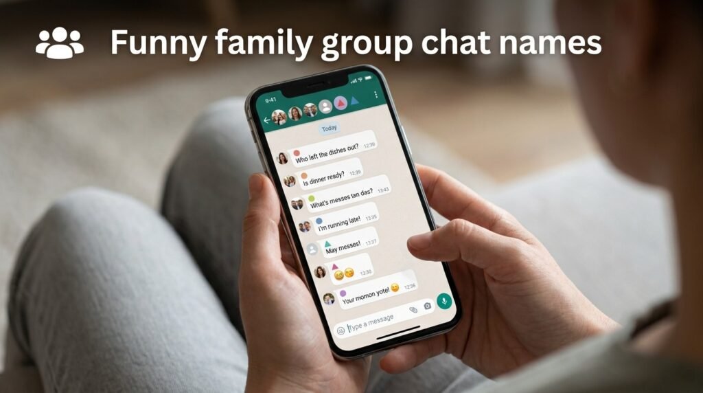 2. Funny family group chat names