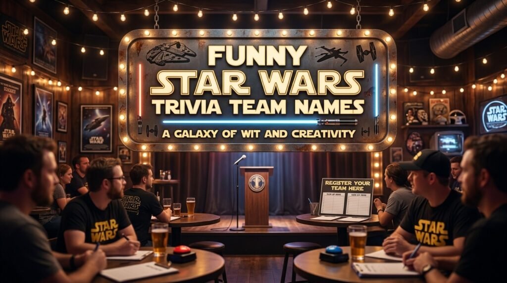 3. Funny Star Wars trivia team names