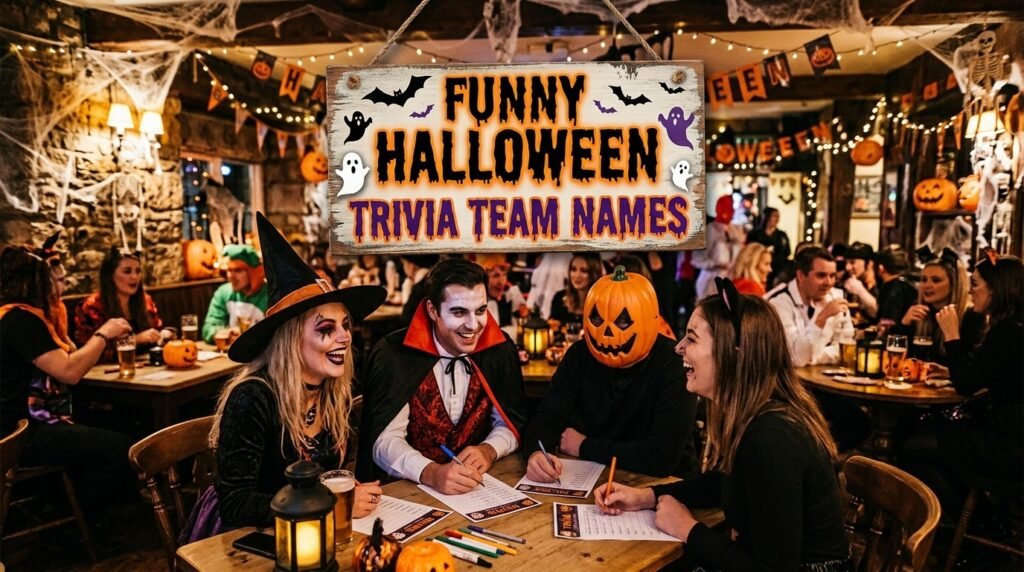 8. Funny Halloween trivia team names