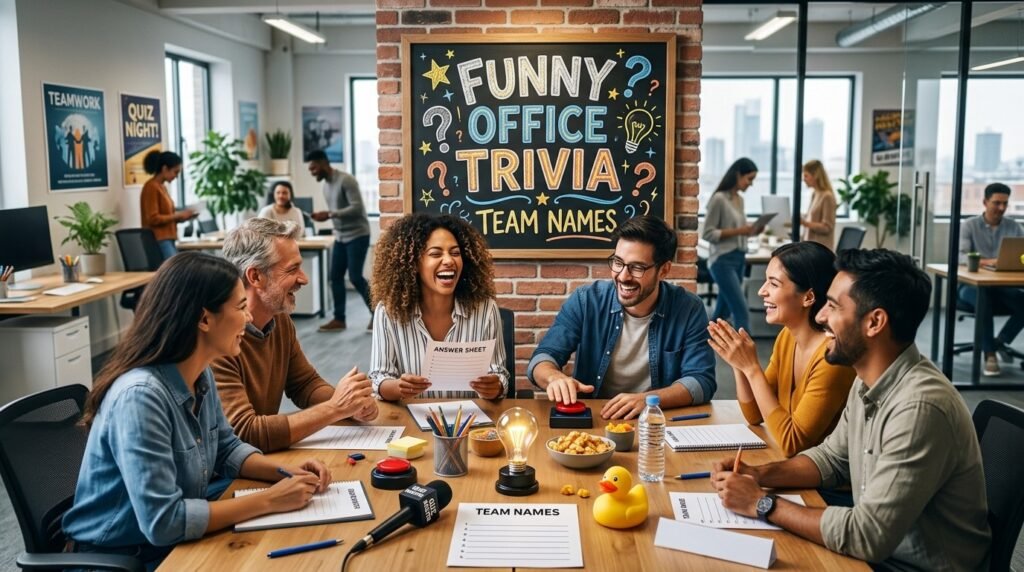 11. Funny office trivia team names