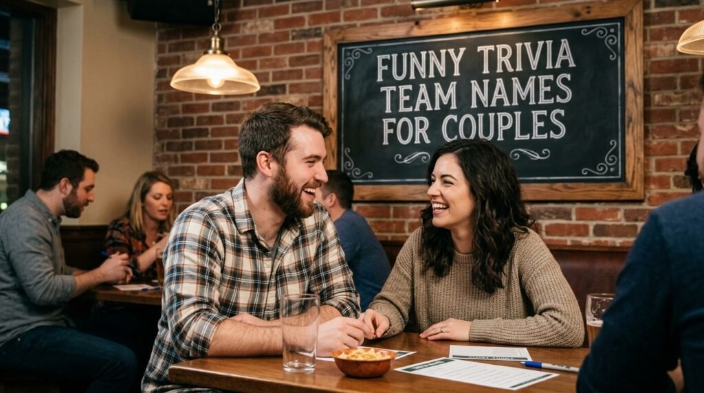 13. Funny trivia team names for couples