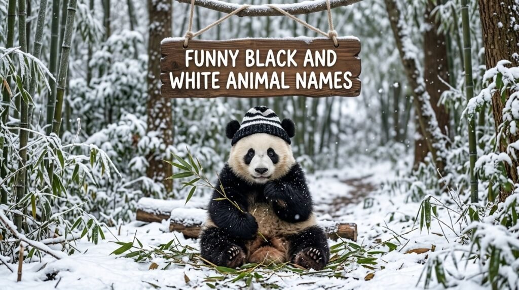 8. Funny black and white animal names