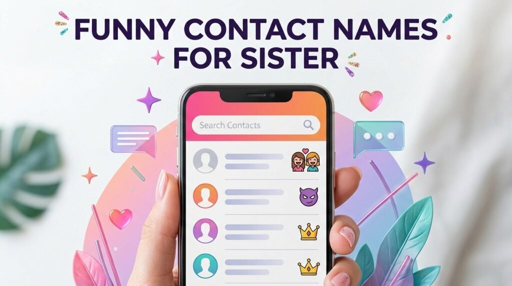 7. Funny contact names for sister