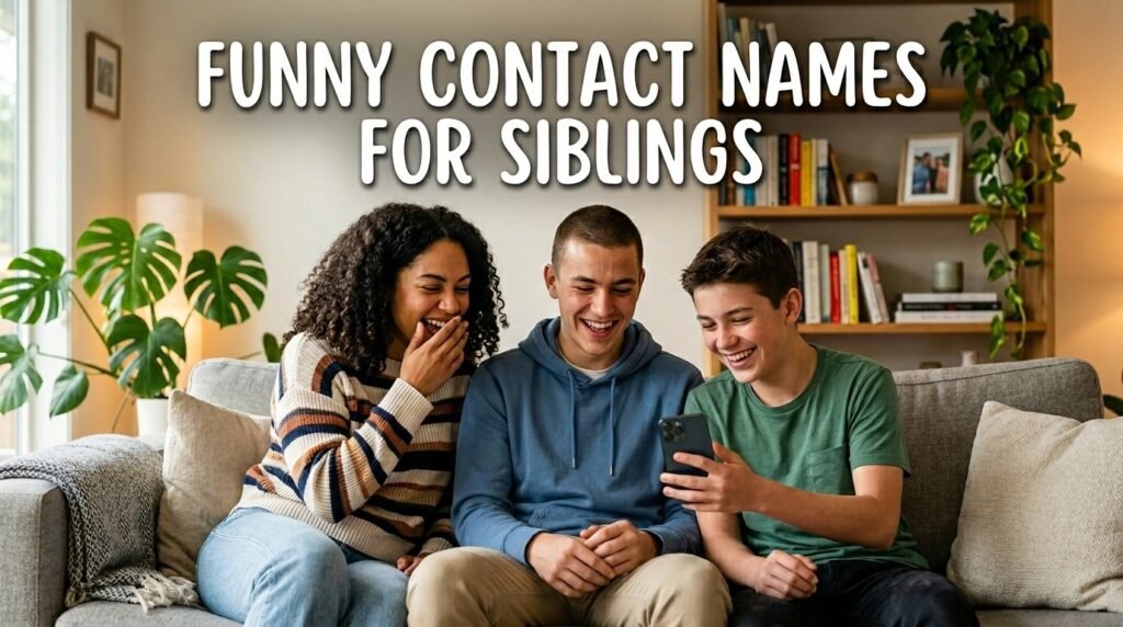 14. Funny contact names for siblings