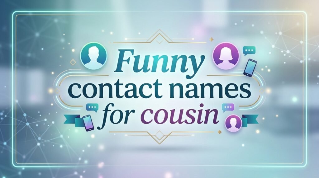 16. Funny contact names for cousin