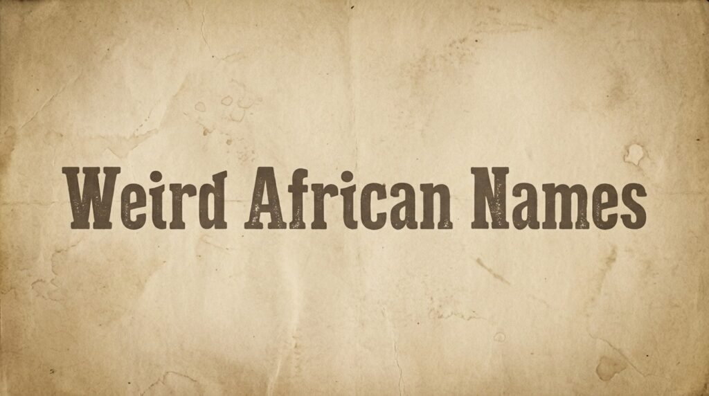 1. Weird African names