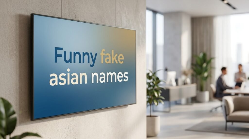 4. Funny fake asian names