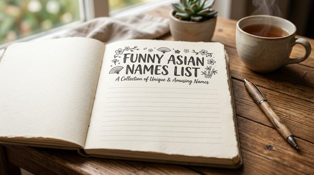 7. Funny asian names list