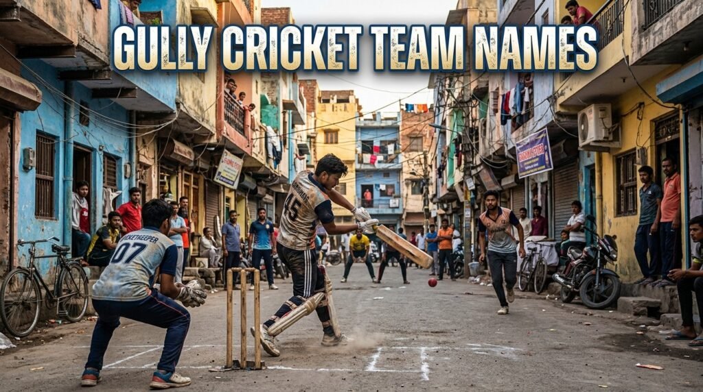 7. Gully cricket team names