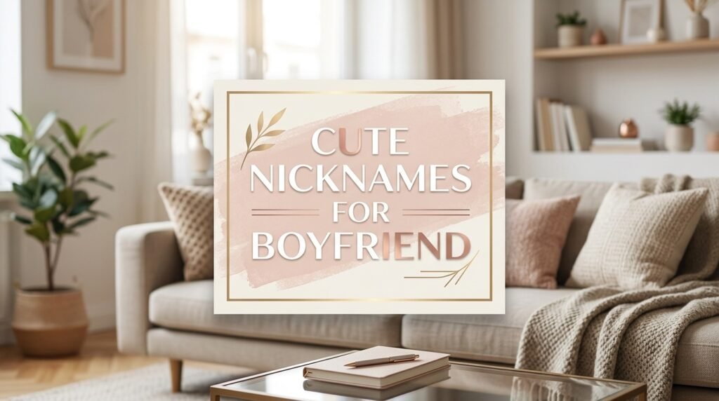 1. Cute nicknames for boyfriend