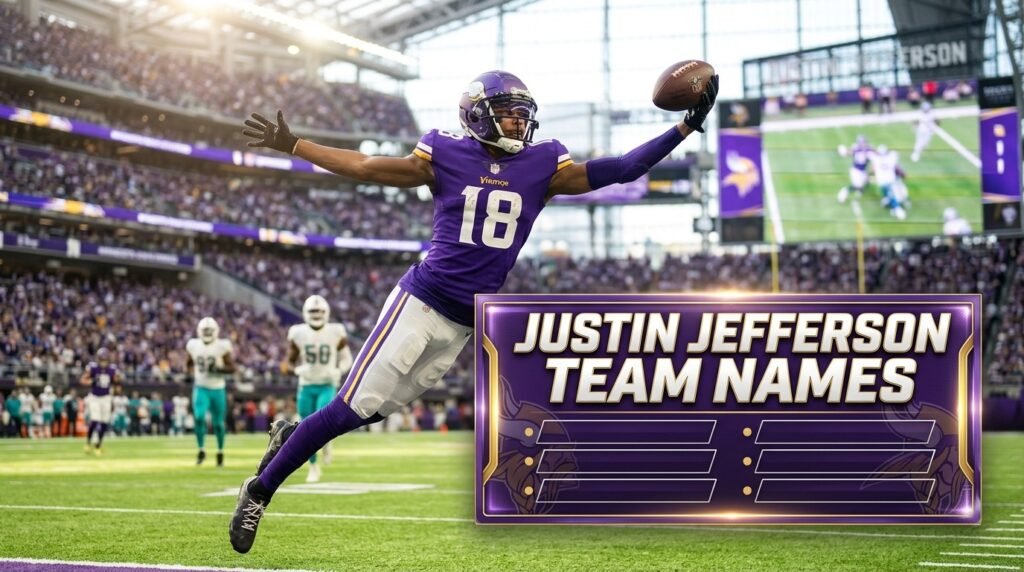 1. Justin Jefferson team names