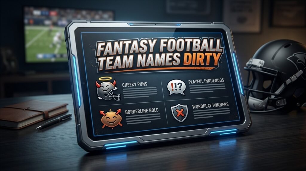 Fantasy football team names dirty