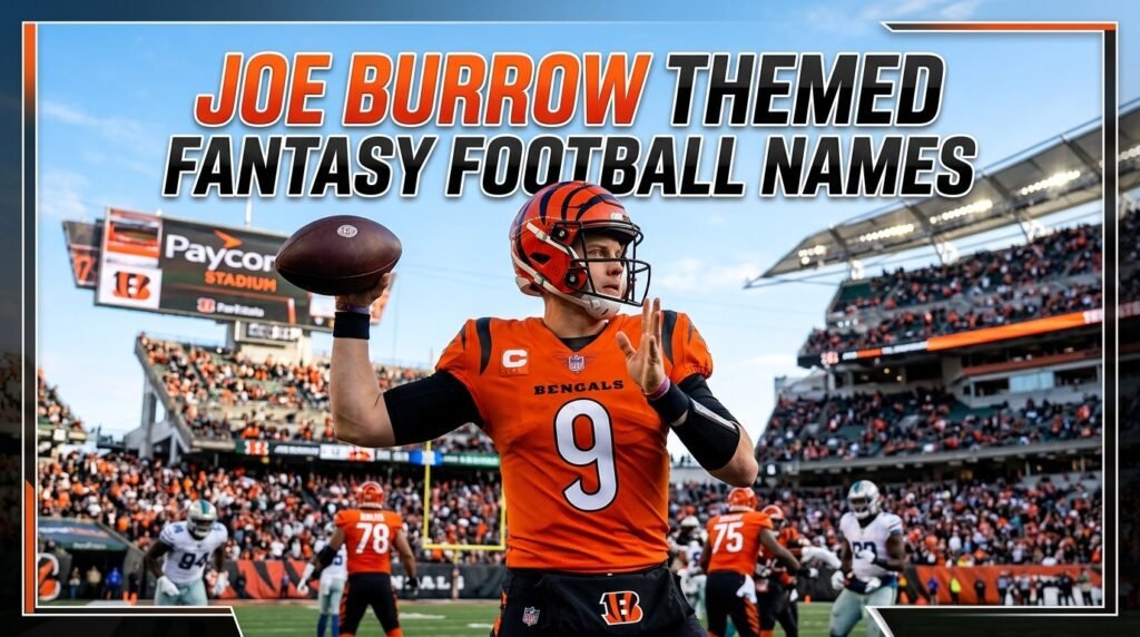 9. Joe Burrow themed fantasy football names