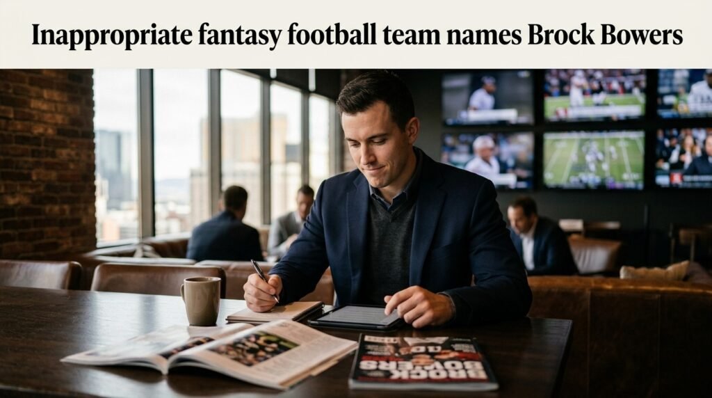 7. Inappropriate fantasy football team names Brock Bowers