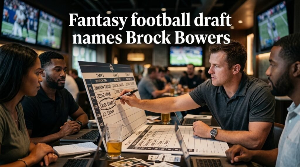 8. Fantasy football draft names Brock Bowers