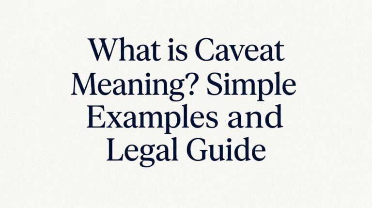 What is Caveat Meaning? Simple Examples and Legal Guide