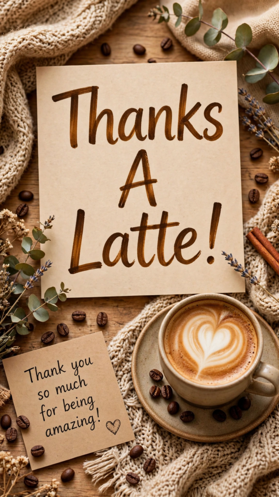 Coffee thank-you puns.