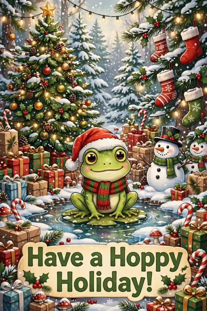 Frog Christmas puns
