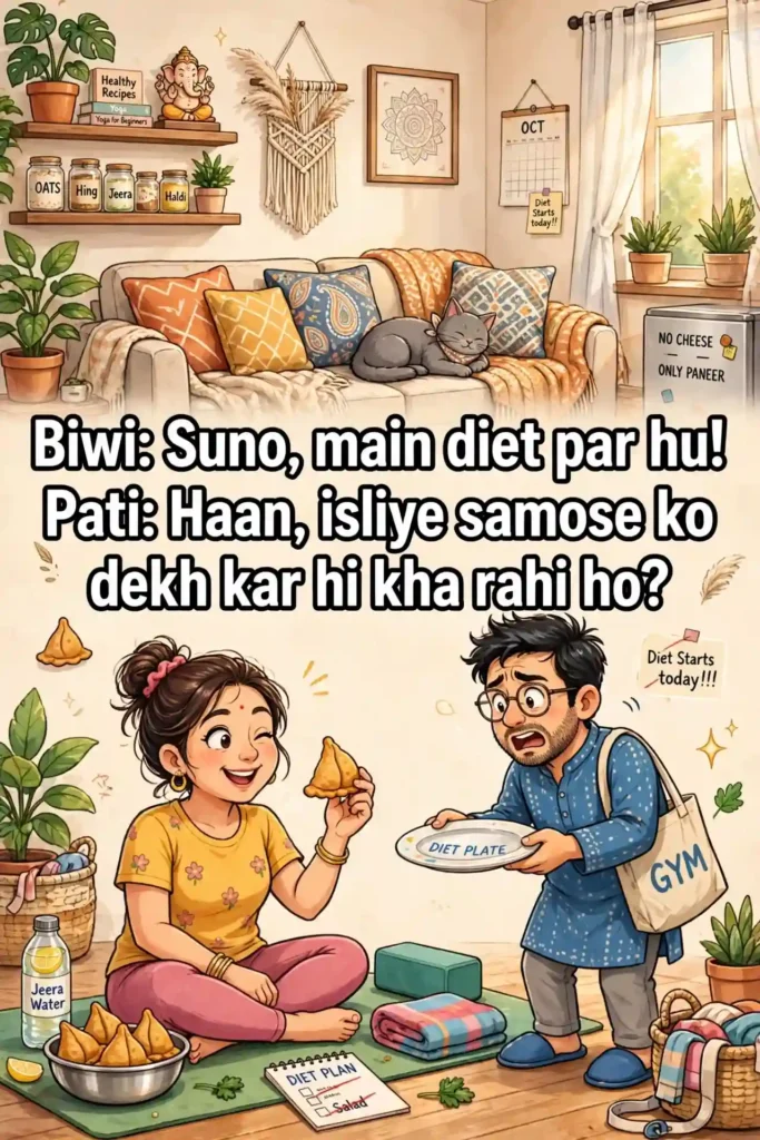 Husband wife funny jokes in Hindi