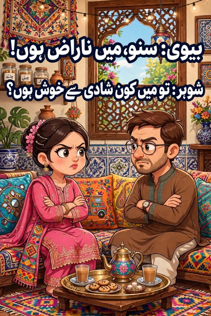 Husband wife funny jokes in Urdu
