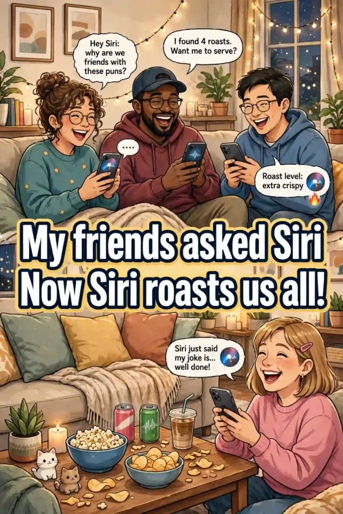 Siri jokes asked for friends.